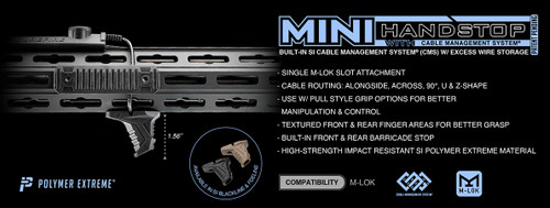 Strike Industries M-LOK Mini Handstop with Cable Management - Black Strike Industries M-LOK Mini Handstop with Cable Management - Black