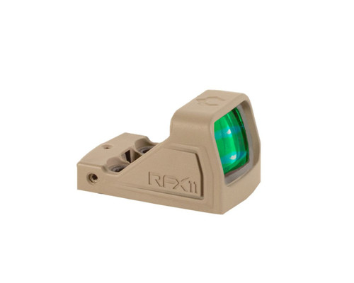Viridian RFX 11 Green Dot Reflex Sight - Shield RMSc Footprint, 3 MOA Green Dot, FDE Viridian RFX 11 Green Dot Reflex Sight - Shield RMSc Footprint, 3 MOA Green Dot, FDE