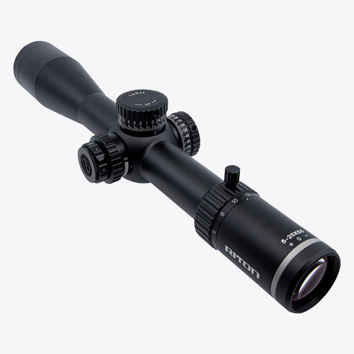 Riton Optics X5 CONQUER 5-25×50mm MOA Rifle Scope - 34mm Tube, BAF Illuminated Reticle, First Focal Plane, Black