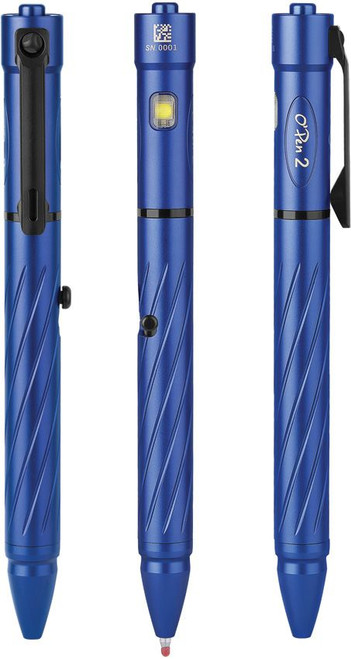Olight OPen 2 Pen with Integrated LED Flashlight - Blue, 120 Max Lumens - O-Pen 2