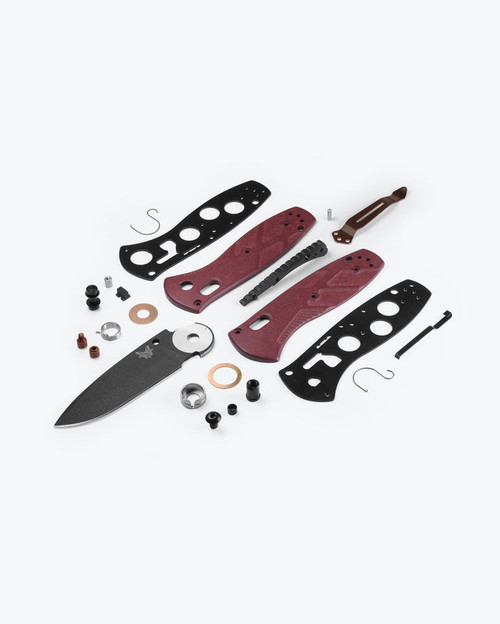 Benchmade 585BK-04 Mini Barrage AXIS-Assisted Folding Knife - 2.91" S30V Black Drop Point Plain Blade, Redstone Richlite Handles Benchmade 585BK-04 Mini Barrage AXIS-Assisted Folding Knife - 2.91" S30V Black Drop Point Plain Blade, Redstone Richlite Handles
