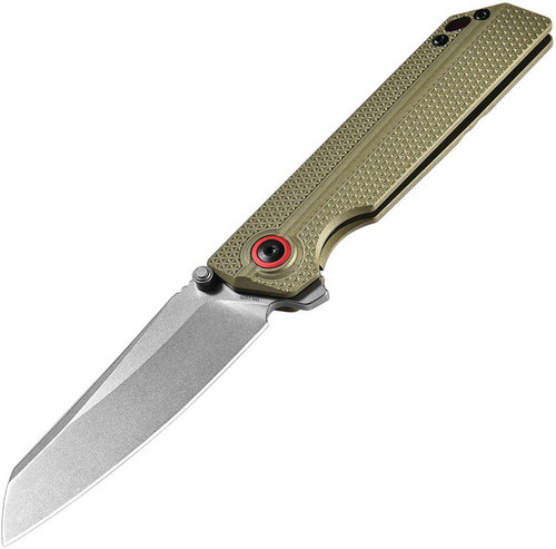 Oknife Ken Onion XEN-OAL Lightweight Flipper Knife - 3.16" CPM-S45VN Stonewashed Modified Sheepsfoot Blade, Olive Green OAL Super Aluminum Handles, Frame Lock Oknife Ken Onion XEN-OAL Lightweight Flipper Knife - 3.16" CPM-S45VN Stonewashed Modified Sheepsfoot Blade, Olive Green OAL Super Aluminum Handles, Frame Lock