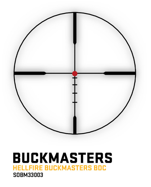 Sig Sauer BUCKMASTERS 3-9x50MM Illuminated Rifle Scope - Hellfire Buckmaster BDC Illuminated Reticle, Black