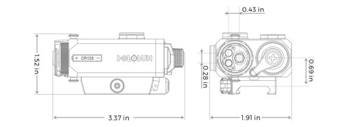 Holosun LS321R Dual Red Laser Sight with IR Illuminator Holosun LS321R Dual Red Laser Sight with IR Illuminator