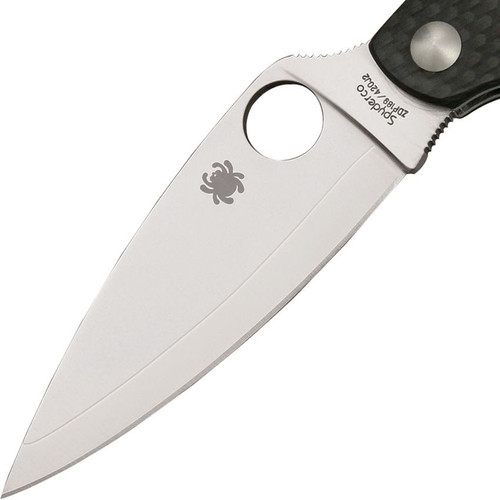 Spyderco Caly 3.5 Folding Knife - 3.5" ZDP-189 Plain Blade, Carbon Fiber Handles, Lockback - C144CFPE