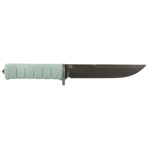 KA-BAR 6100 Dust I Fixed Blade Knife - 6.13" D2 Black Clip Point Blade, Green GFN Handles, Plastic Sheath KA-BAR 6100 Dust I Fixed Blade Knife - 6.13" D2 Black Clip Point Blade, Green GFN Handles, Plastic Sheath