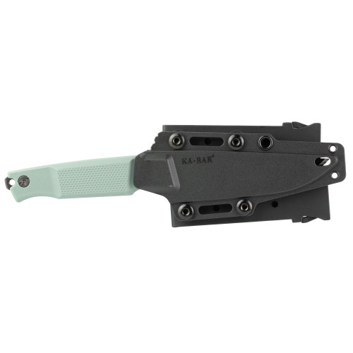 KA-BAR 5500 Apex Fixed Blade Knife - 3.9" D2 Black Clip Point Blade, Green GFN Handles, Plastic Sheath KA-BAR 5500 Apex Fixed Blade Knife - 3.9" D2 Black Clip Point Blade, Green GFN Handles, Plastic Sheath