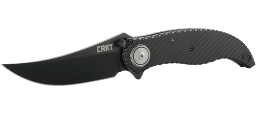 CRKT Clever Girl Folder - IKBS Flipper Knife 4.10" D2 Black Blade, Textured G10 Handles