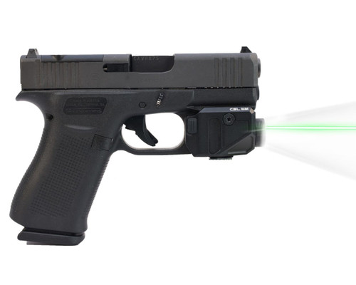 Viridian C5L Slim Green Laser With 550 Lumen Tactical Light with SAFECharge - Fits Glock 43X/48 MOS, FN Reflex, Black