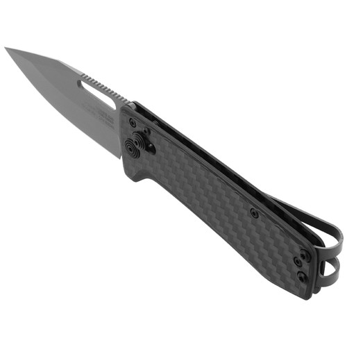 SOG Knives Ultra XR Graphite - Ultralight EDC Knife -  2.8" Graphite TiNi Blade, Carbon Fiber Handles, Titanium Money Clip SOG Knives Ultra XR Graphite - Ultralight EDC Knife -  2.8" Graphite TiNi Blade, Carbon Fiber Handles, Titanium Money Clip