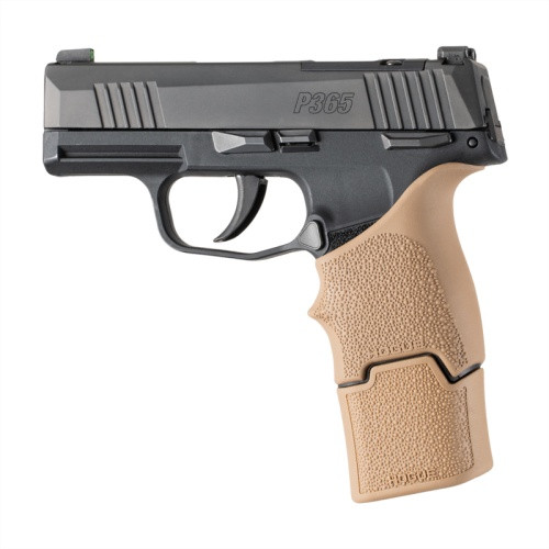 Hogue OverMolded Rubber Grip Extension Base Pads for 15 Round P365 Magazines - FDE