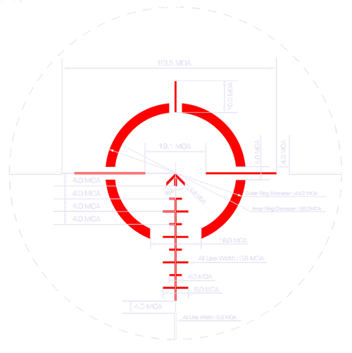 Red MOA Ladder Reticle Red MOA Ladder Reticle