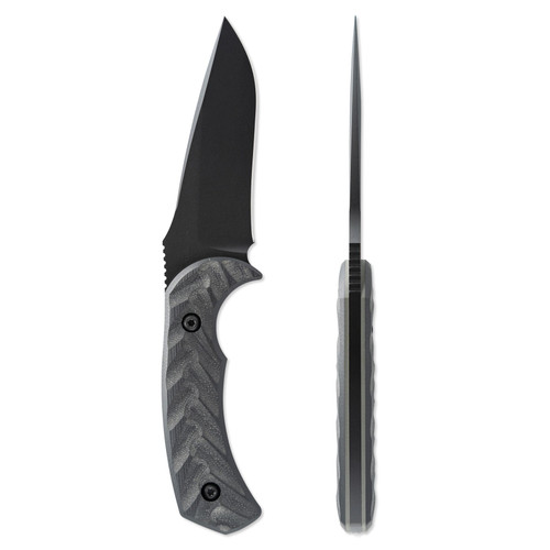 Toor Knives Mullet S Fixed Blade - 4.0" CPM-M4 SOCOM Black Blade, Black G10 Handles, Black Kydex Sheath