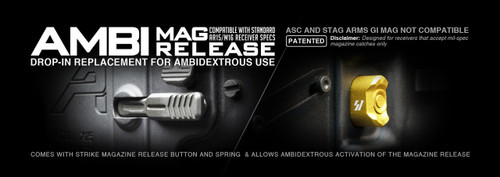 Strike Industries AMBI Magazine Release - Ambidextrous, Fits AR-15, Titan
