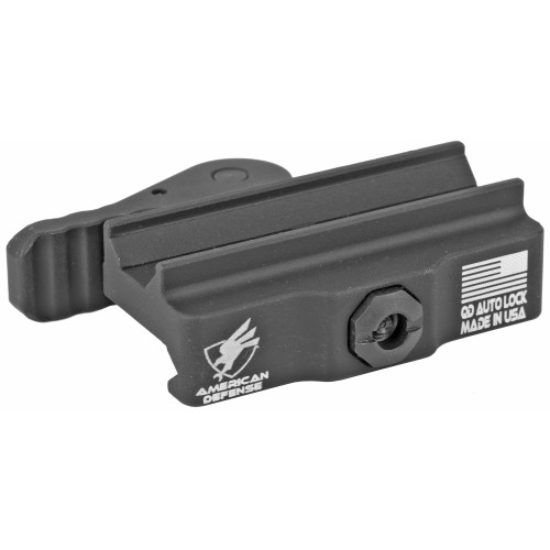 American Defense Mfg., Base Mount, Picatinny, Fits ACOG/Aimpoint, Quick Release, Medium Height, Black