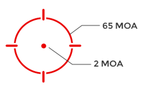Holosun HE515CT-RD Elite | 2MOA Red Dot with 65MOA Circle - Titanium Construction, Solar Optic Holosun HE515CT-RD Elite | 2MOA Red Dot with 65MOA Circle - Titanium Construction, Solar Optic