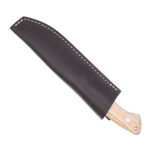 CobraTec Knives Twin Mountain Fixed Blade - 4.0" 1.4116 Stainless Steel Drop Point Blade, Olive Wood Handles, Leather Belt Sheath CobraTec Knives Twin Mountain Fixed Blade - 4.0" 1.4116 Stainless Steel Drop Point Blade, Olive Wood Handles, Leather Belt Sheath