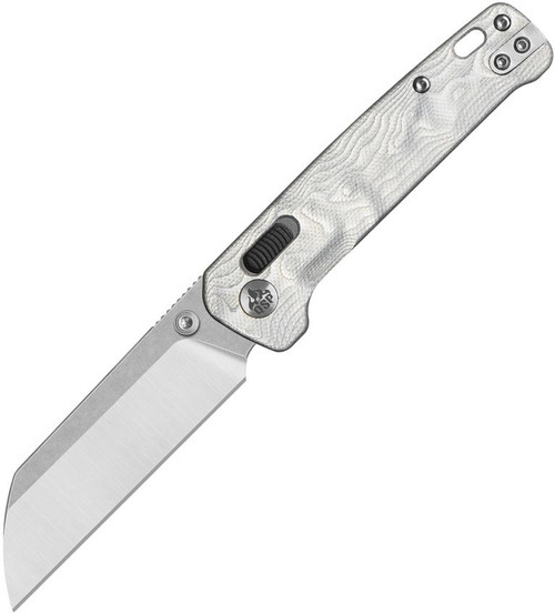 QSP Knives Penguin Glyde Lock Folding Knife - 3.06" 14C28N Two-Tone Sheepsfoot Blade, Aluminum Foil G10 Handles - QS130GL-G1 QSP Knives Penguin Glyde Lock Folding Knife - 3.06" 14C28N Two-Tone Sheepsfoot Blade, Aluminum Foil G10 Handles - QS130GL-G1