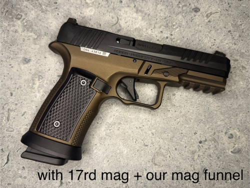 Sharps Bros Ruger RXM Grip Module - Midnight Bronze Cerakote with Black Aluminum Grip Panels