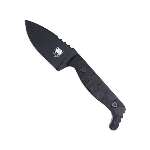 Cobratec Kingpin Small Fixed Blade - 3.25" D2 Drop Point Blade, Black G10 Scales, Kydex Sheath
