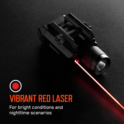 iProTec RM600LSR Rail Mount Light + Red Laser - Black Finish