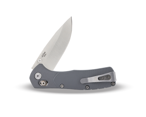 Buck 0791GYS1 Range Pro Crossbar Lock Folding Knife - 3.375" 154CM Satin Drop Point Blade, Gray GFN Handles - 13920 Buck 0791GYS1 Range Pro Crossbar Lock Folding Knife - 3.375" 154CM Satin Drop Point Blade, Gray GFN Handles - 13920