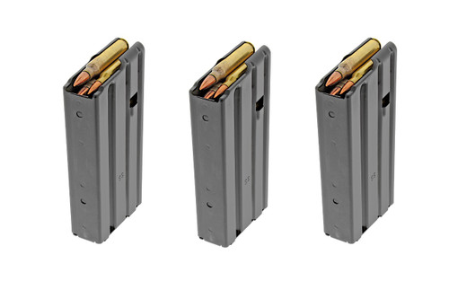DURAMAG 223REM/556NATO 20 Round Stainless Steel Magazine Black - 3 PACK OF MAGAZINES
