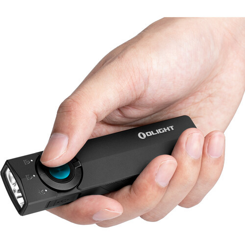 Olight ArkPro Lite Rechargeable EDC Flashlight LED Light, Red Light, and UV Light - Black Finish