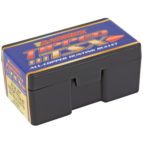 Barnes Bullets TIPPED TSX Reloading Bullets - .257/25Cal, 50 Count, 100Gr, Ballistic Tip Boat Tail, California Certified Nonlead Barnes Bullets TIPPED TSX Reloading Bullets - .257/25Cal, 50 Count, 100Gr, Ballistic Tip Boat Tail, California Certified Nonlead