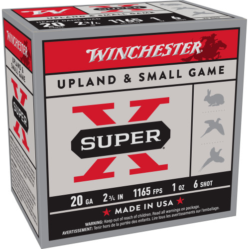Winchester Super-X 20 Gauge 2.75" Heavy Game Load #6 1 oz. Shotshell - 25 Round Box