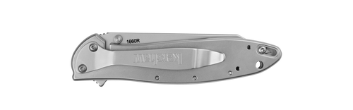 Kershaw 1660R Ken Onion Random Leek Assisted Flipper Knife - 3" Sandvik 14C28N Bead Blasted Reverse Tanto Blade and Stainless Steel Handles Kershaw 1660R Ken Onion Random Leek Assisted Flipper Knife - 3" Sandvik 14C28N Bead Blasted Reverse Tanto Blade and Stainless Steel Handles