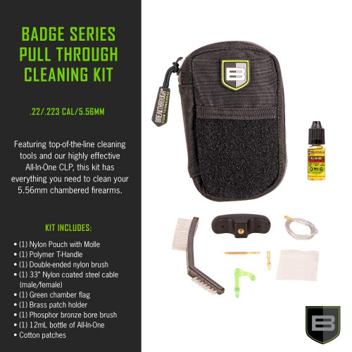 Breakthrough Badge Series Pull-Through Cleaning Kit w/ Molle Pouch - .223/556NATO