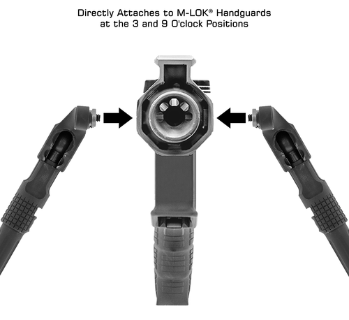 Leapers Inc - UTG Recon Flex II M-LOK Bipod - 7"-9" Height, Black