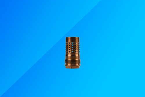 Q REAREND Cherry Bomb Muzzle Device - 1/2-28, 9MM Bore