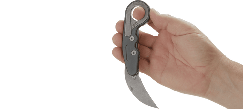 CRKT Provoke Compact Folding Karambit - 2.4" D2 Stonewash Plain Blade, Aluminum Handles - 4045 CRKT Provoke Compact Folding Karambit - 2.4" D2 Stonewash Plain Blade, Aluminum Handles - 4045