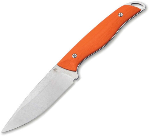 Boker USA Backcountry Fixed Blade - 3.43" CPM-Magnacut Drop Point Blade, Orange Textured G10 Handle, Orange Kydex Sheath