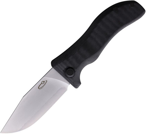 North Mountain Blade Lucky Dog KickStop Flipper Knife - 4" CPM-3V Clip Point Blade, Black G10 Handles, Liner Lock - 2524-BK