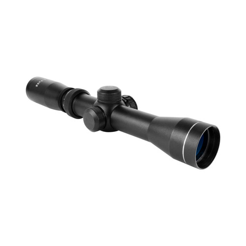 AIM Sports 2-7X32MM Long Eye Relief Scope with Rings - Illuminated Duplex Reticle, Black