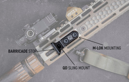 Sons Of Liberty Gun Works Presscheck Barricade Stop QD Sling Mount - Black
