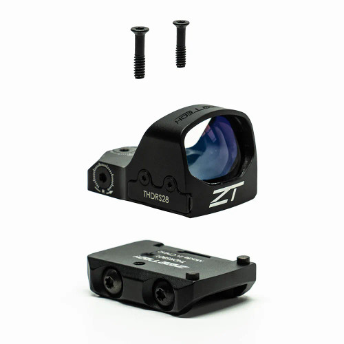 Zero Tech Optics Thrive HD Red Dot Optic - RMR Footprint, 3 MOA Red Dot Reticle, Includes Low Mount, Black