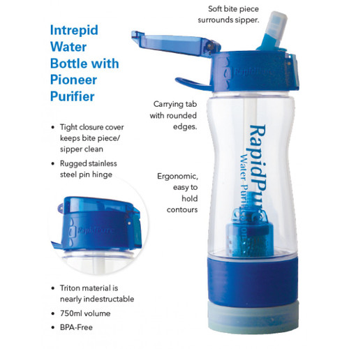RapidPure Intrepid Water Bottle - Ultralight Purifying Water Bottle RapidPure Intrepid Water Bottle - Ultralight Purifying Water Bottle
