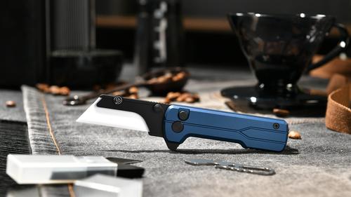Olight Oknife Otacle U1 Ultra Navy Blue Folding Utility Knife with Ceramic Blade - OAL Aluminum Alloy​