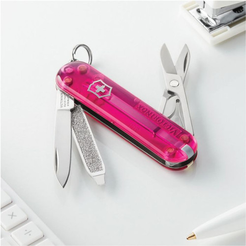 Victorinox Swiss Army Translucent Pink Classic SD Knife