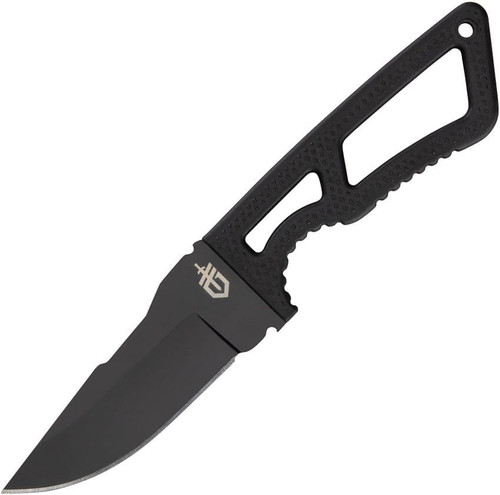 Gerber Ghostrike Fixed Blade 3.19" 420HC Black Clip Point Blade, Rubberized Handles, GFN Modular Sheath - 2009182