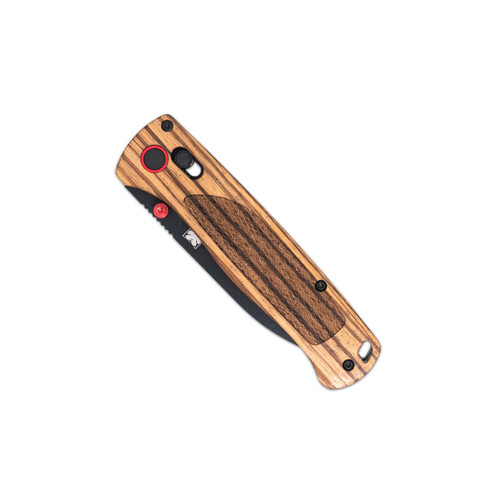 CobraTec Knives Zebrawood Bar Lock Folding Knife - 3.0" D2 Tanto Black Blade, Aluminum Body with Zebrawood Scales