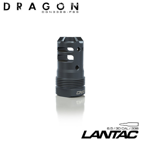 LanTac USA Plan-B Dragon 30 Cal Muzzle Brake - 5/8X48 Thread Pitch, Black