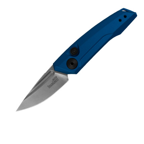 Kershaw Launch 9 AUTO Folding Knife - 1.8" Working Finish CPM-154 Drop Point Blade, BLUE Anodized Aluminum Handles