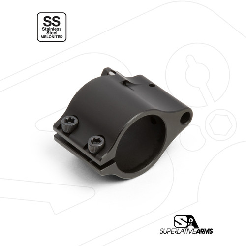 Superlative Arms .875” Adjustable Clamp On Gas Block - Black