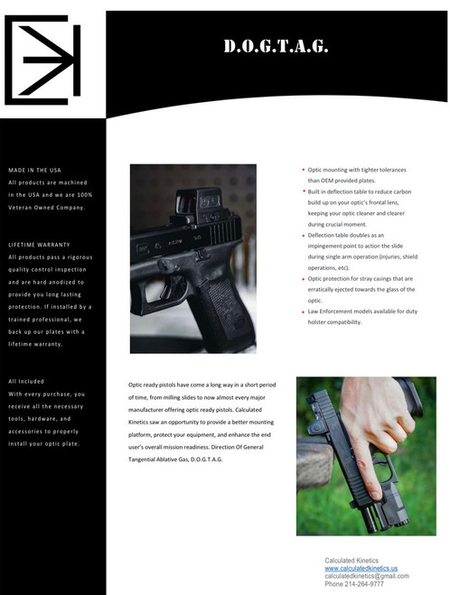 Calculated Kinetics DOGTAG Optic Plate Holosun K/RMSc Footprint for the Canik METE