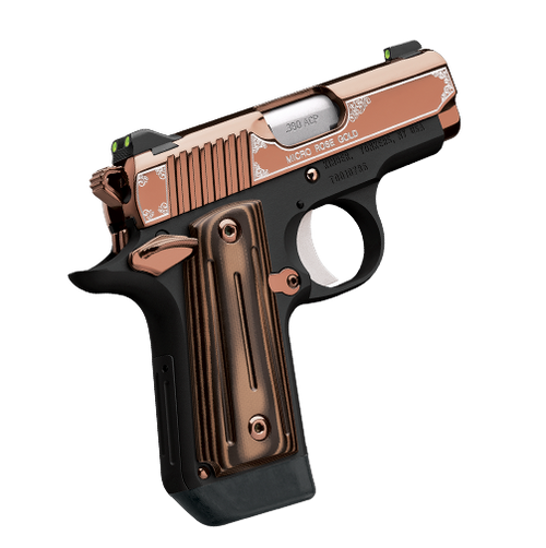 Kimber Micro Carry Special Edition Rose Gold with Manual Safety - G10 Grip, 380 ACP, 7+1, Matte Black Frame with Beavertail, Polished Rose Gold Slide